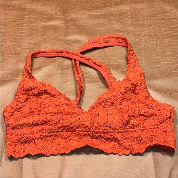 Orange cross back bralette - Picture 1 of 3
